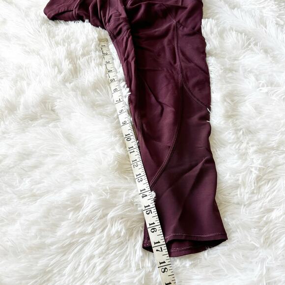 Athleta Salutation Stash Pocket Crop Pants Maroon XS High Rise Yoga - Picture 6 of 6